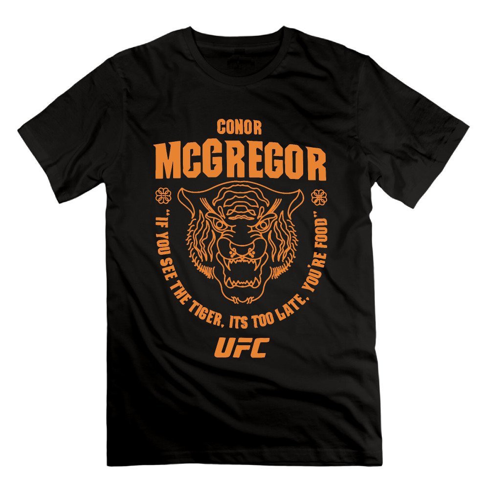 Áo thun đen in biểu tượng con hổ đấu sỹ Quyền Anh Conor McGregor độc đáo cho nam