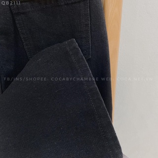 [QB2111] Quần jeans suông đen trơn mã 2111 (Có sẵn/Ảnh thật)