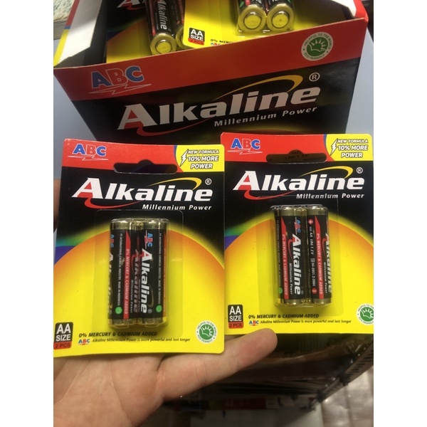 Vỉ 2 viên Pin Alkaline AA - AAA dung lượng cao ABC