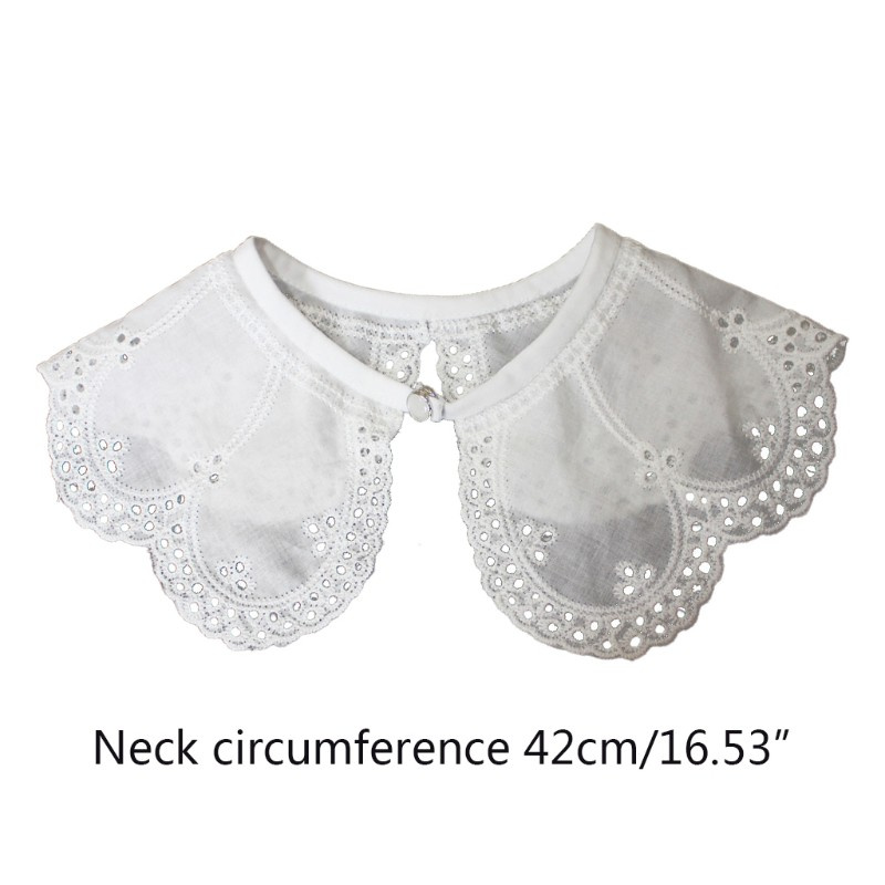 Cổ Áo Giả Thêu Họa Tiết Rỗng Cổ Điển Có Thể Tháo Rời Cho Nữ