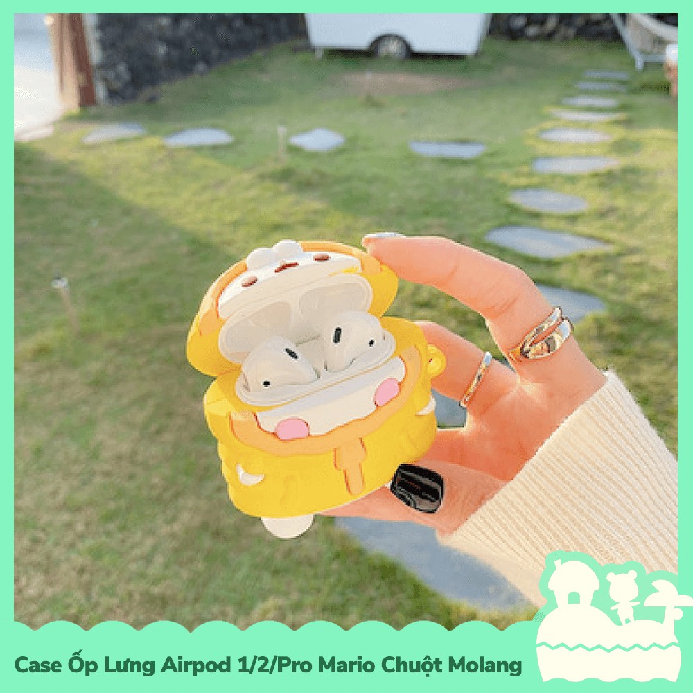 [Sẵn VN - NowShip] Case Ốp Lưng Air_Pod 1 / 2 / Pro Gel Silica Nhân Vật Hoạt Hình Anime Manga Đáng Yêu Chuột Molang