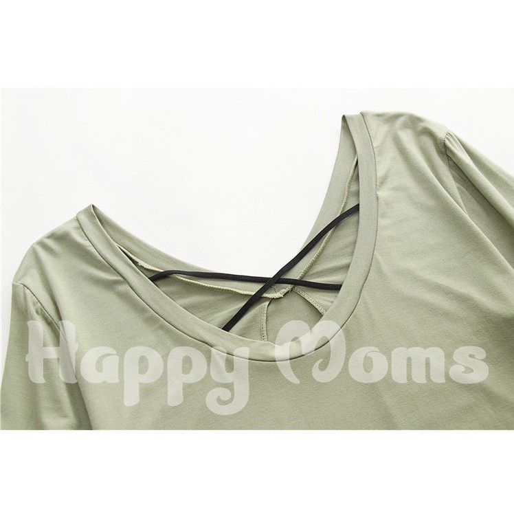 Đầm Bầu Thun Cho Con Bú Mặc Ở Nhà Chất Vải Modal Mềm Mịn Thoáng Mát - Đồ Bầu HappyMom