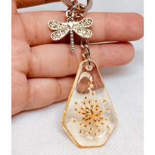 Móc khóa hoa thật handmade Lilande