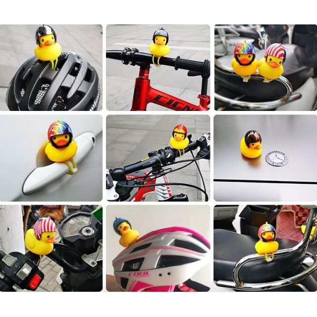 Vịt đội nón gắn xe có đèn, chong chóng,còi