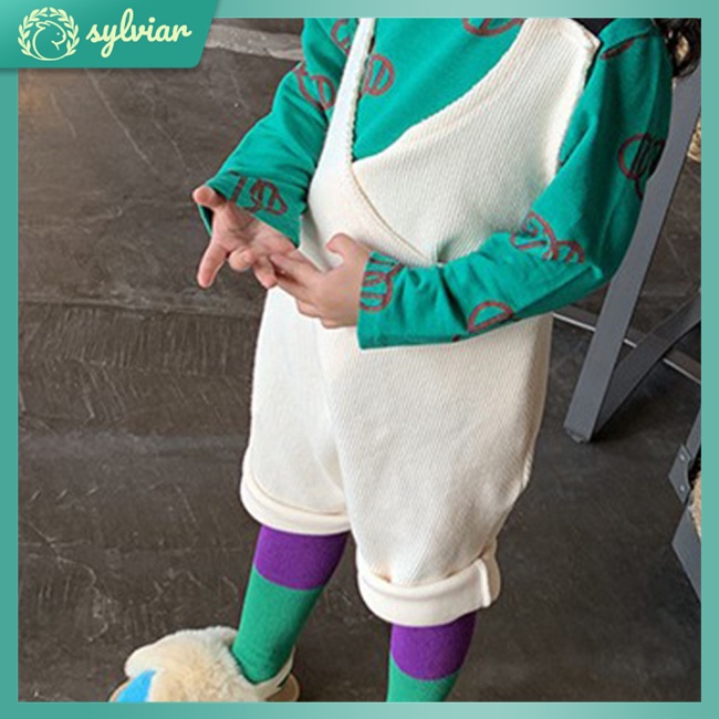 1 Đôi Vớ Cotton Màu Sắc Cầu Vồng Phù Hợp Cho Bé Trai Và Bé Gái