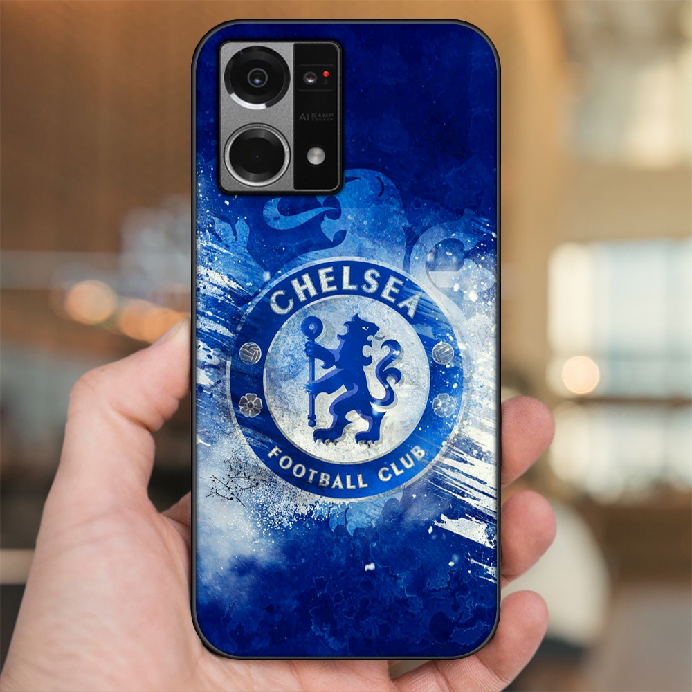 Ốp lưng Oppo Reno 7 4G viền đen in hình Chelsea FC