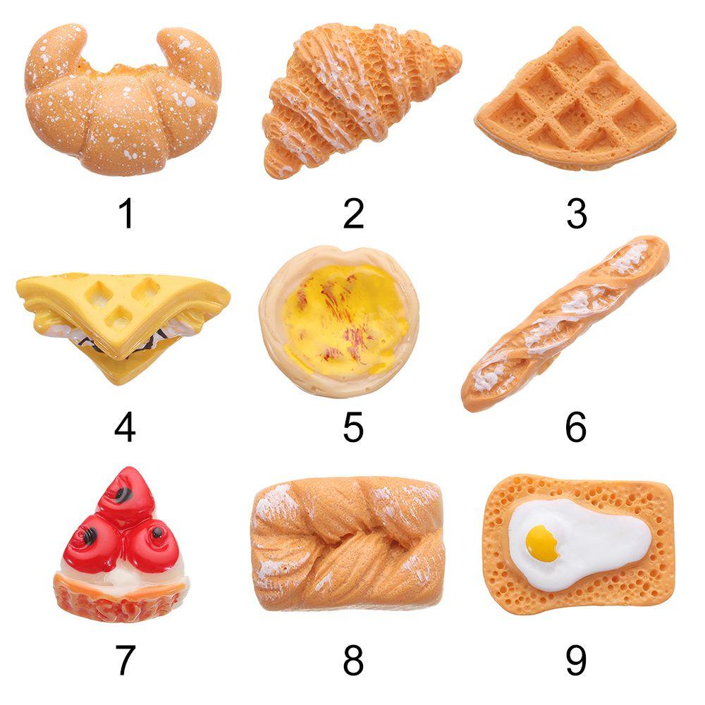 Mô Hình Bánh Mì Mini Dùng Làm Trang Sức / Đồ Ăn Sáng