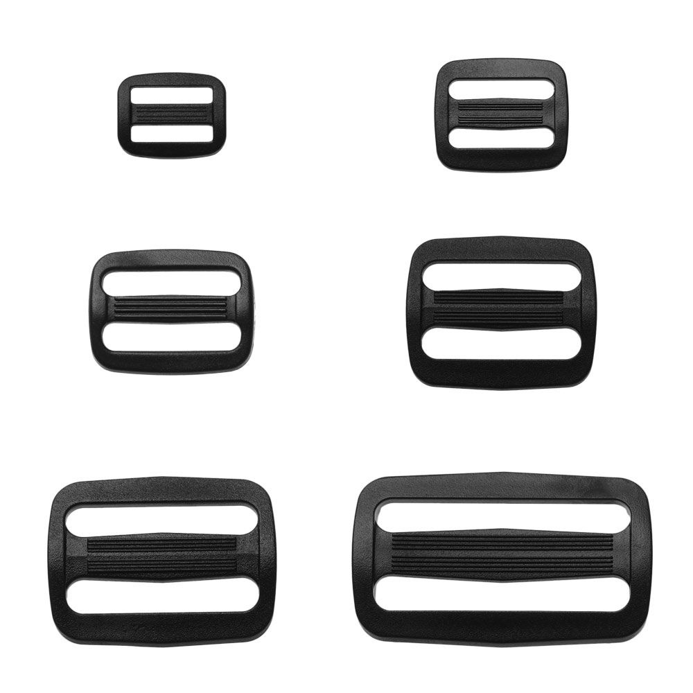 Bộ 20 Khóa Cài Nhựa Màu Đen Có Thể Điều Chỉnh Kích Thước 15/20/25/32/38/50mm Cho Túi Xách