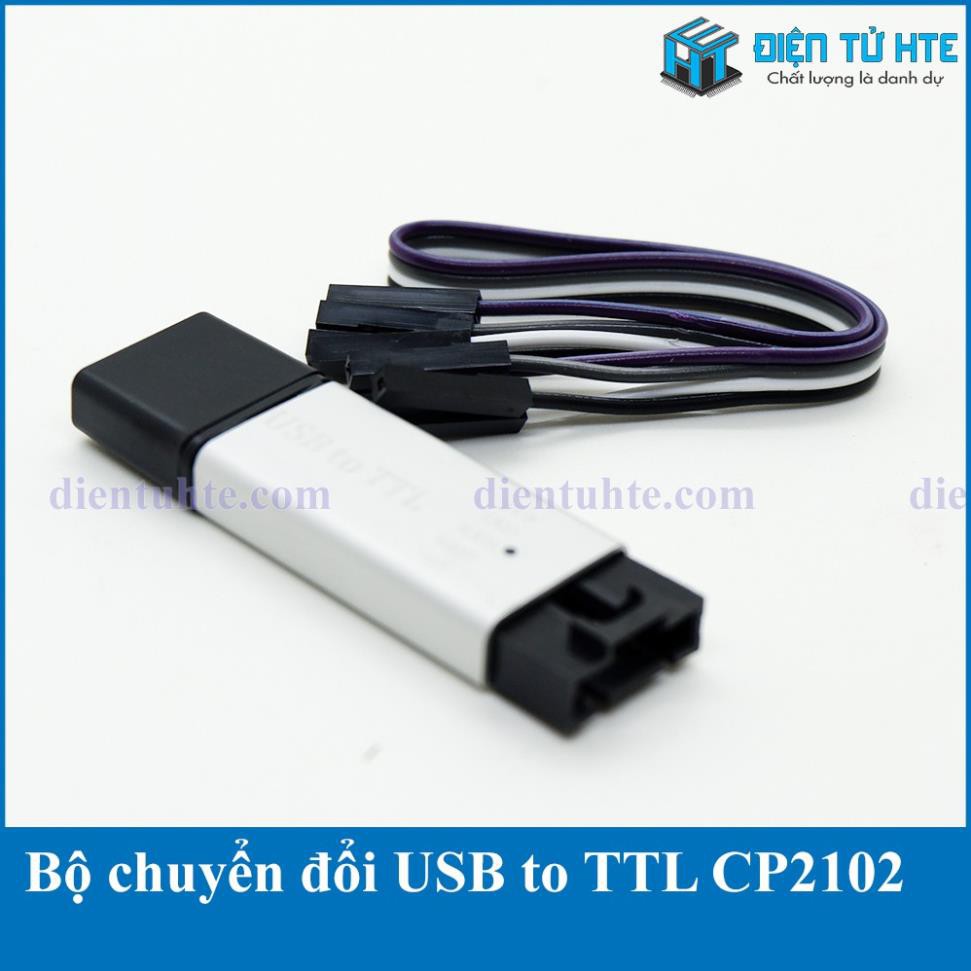 Bộ chuyển đổi USB sang TTL CP2102 vỏ nhôm [HTE Quy Nhơn CN2]