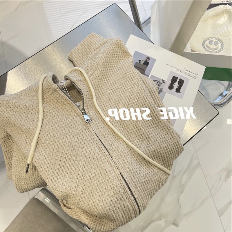 Áo Khoác Có Nón Dáng Rộng Có Khóa Kéo Phong Cách Hàn Quốc Thời Trang Mùa Thu Mới Cho Nữ