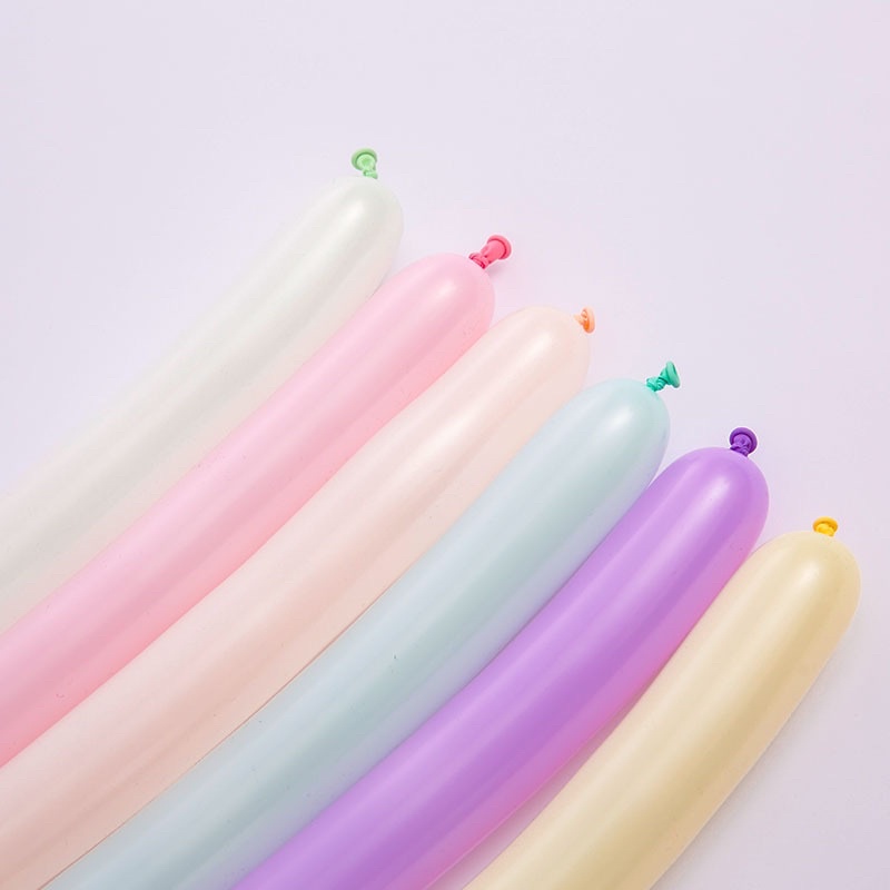 Set 10 Pastel Bóng Cao Su Dài Jun 260 Tạo Hình Bóng Nghệ Thuật Tông Màu Pastel