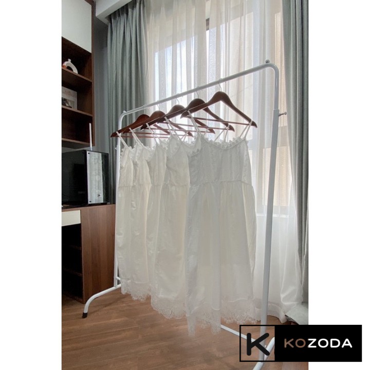 Đầm - váy hai dây trắng ren tiểu thư có dây điều chỉnh 2 lớp dày dặn không lộ KOZODA D21