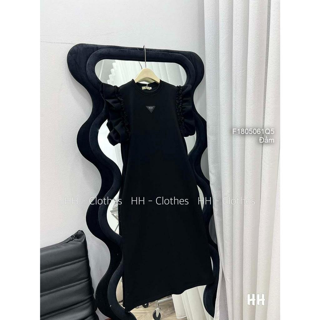 Đầm maxi ba lỗ pha thô dáng xòe rút eo