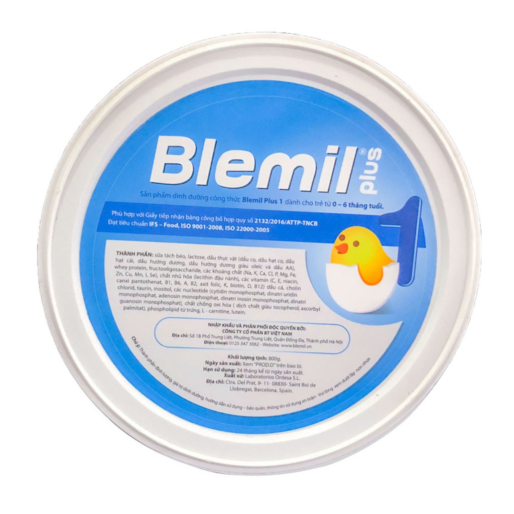 [CHÍNH HÃNG] Sữa Bột Blemil Plus 1 - Hộp 800g