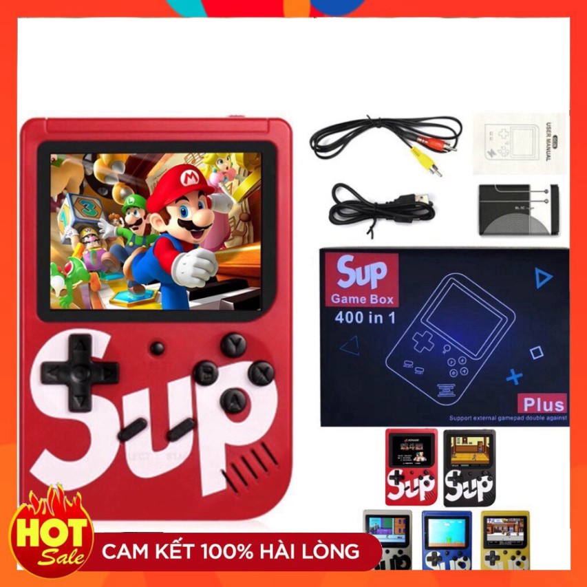 Máy Chơi Game SUP400 Cầm Tay G1 Plus - HƠN 400 TRÒ CHƠI(kèm tay cầm 2 người chơi)