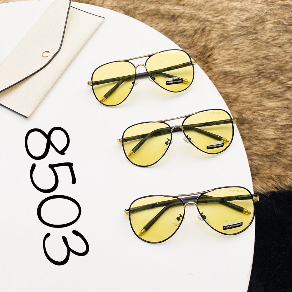 Kính mát nam nhìn xuyên đêm mắt vàng gọng đen chắc chắn AH1467 | BigBuy360 - bigbuy360.vn