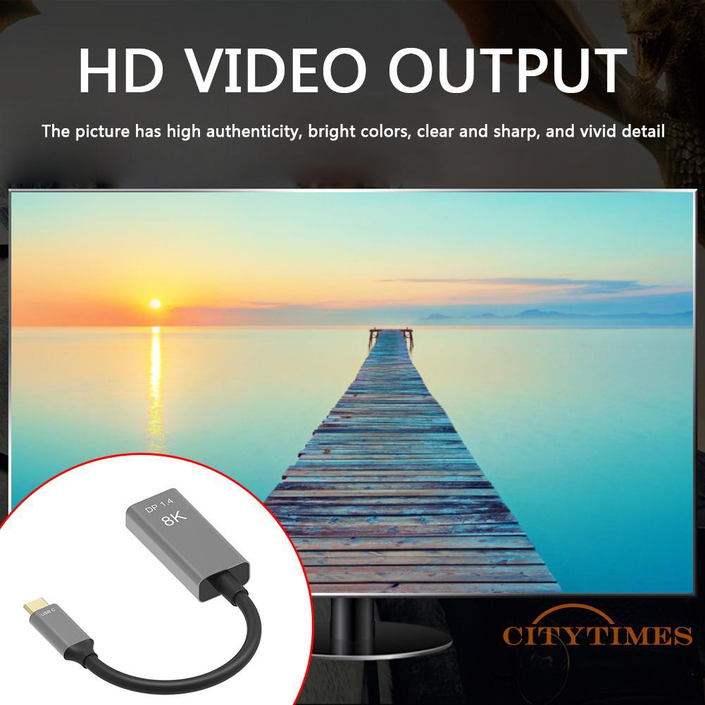 Dây chuyển đổi hiển thị video 8K HD Type C sang Displayport 1.4 cáp đầu USB C sang cổng DP
 | WebRaoVat - webraovat.net.vn
