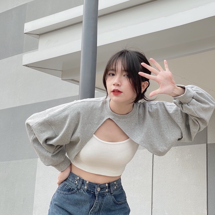 AB HOUSE - Áo Croptop FWANG vạt chéo thời trang nữ