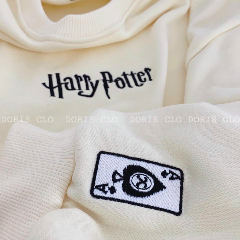 Áo Sweater Nỉ Bông Unisex Nam Nữ Phối HARRY POTER Thiết Kế Thời Trang Mẫu Hot TP097