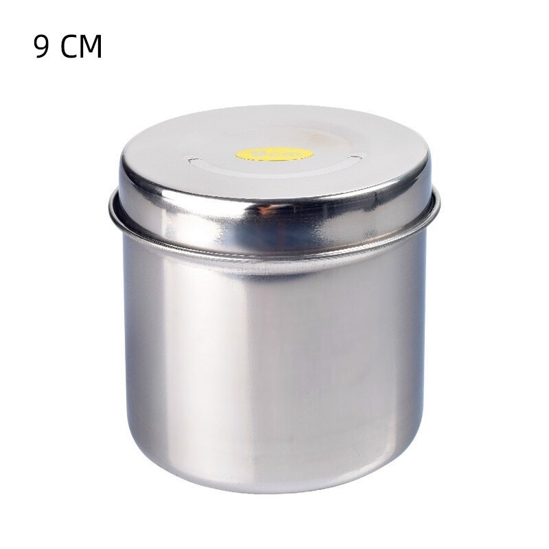 Hũ đựng bông 8cm | khay hạt đậu inox chuyên dùng trong y tế spa