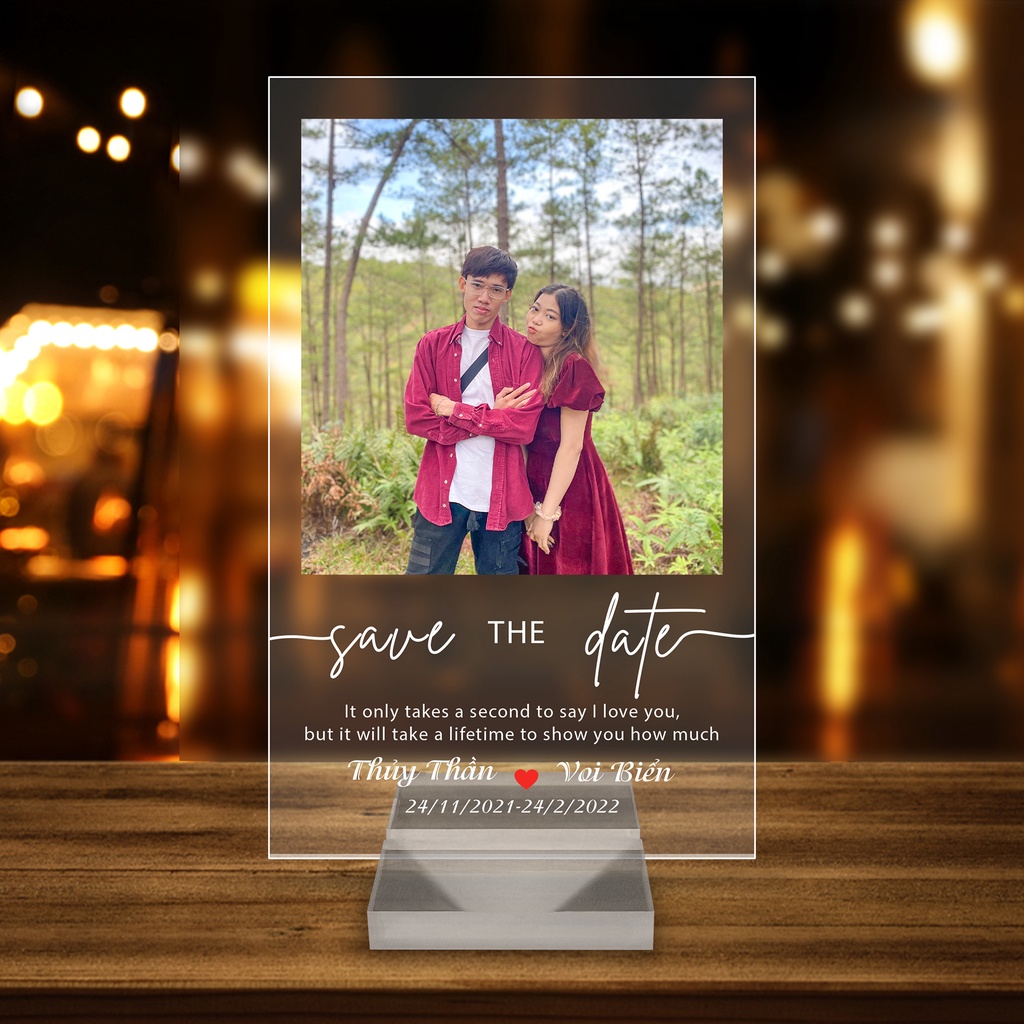 Đèn led 3D Thegioipuzzle thiết kế theo yêu cầu tặng sinh nhật, quà cưới