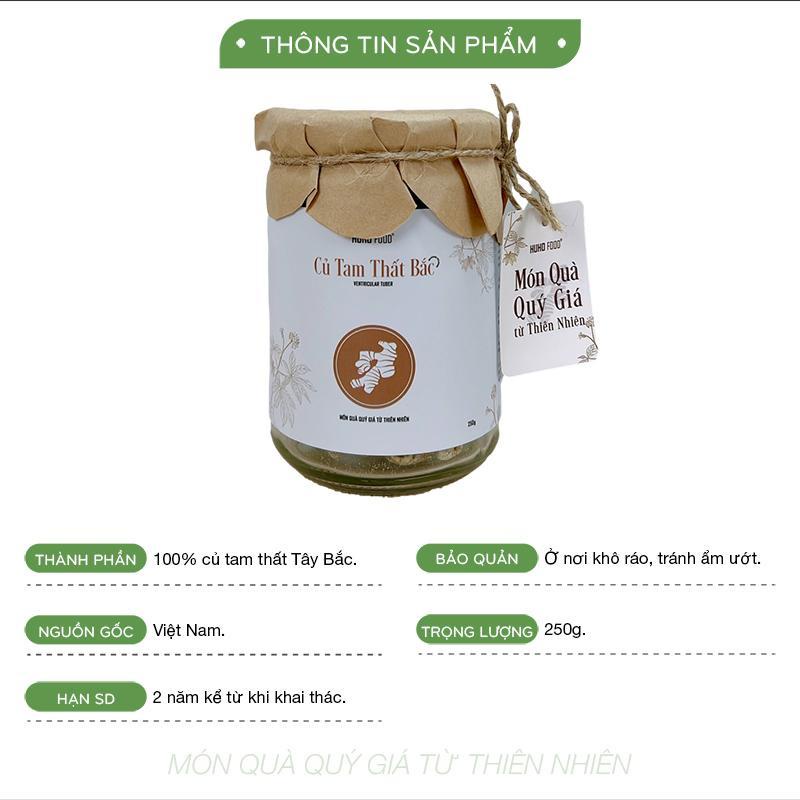 Củ tam thất bắc khô loại 1 hũ 250g Huho Food DA07