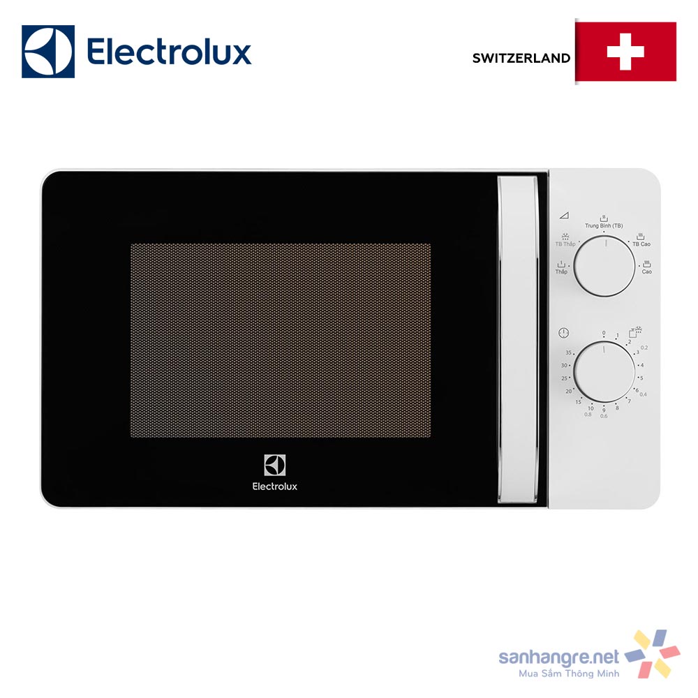 Lò vi sóng Electrolux dung tích 20 lít EMM20K18GW công suất 800W - Bảo hành 24 tháng