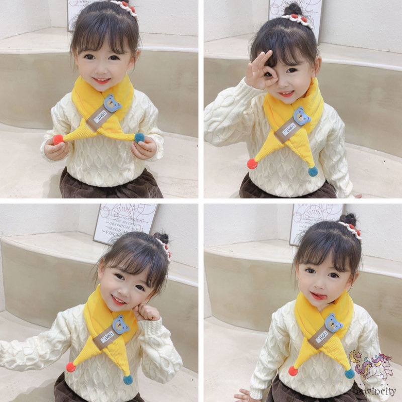 Khăn choàng họa tiết hoạt hình dễ thương cho bé