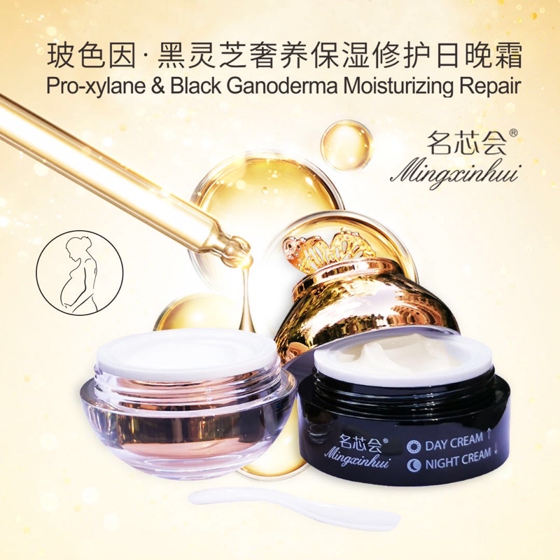 Kem hai tầng mấm linh chi đen 50g+50g