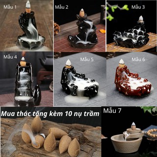 Thác khói trầm hương phong thủy - thác khói chảy ngược tặng nụ trâm