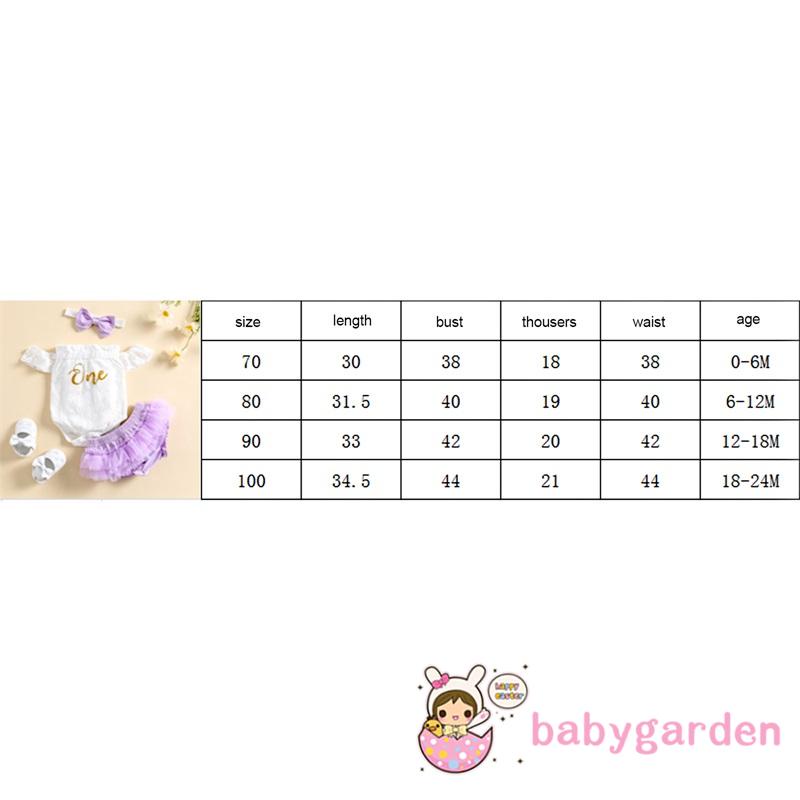 BABYGARDEN-0-24momths Baby Girl Outfits, Off Shoulder Short Sleeve Floral Lace Romper Ruffle Elastic Waist Shorts