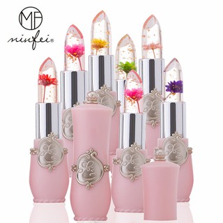 MINFEI lip balm transparent jelly flower hidden