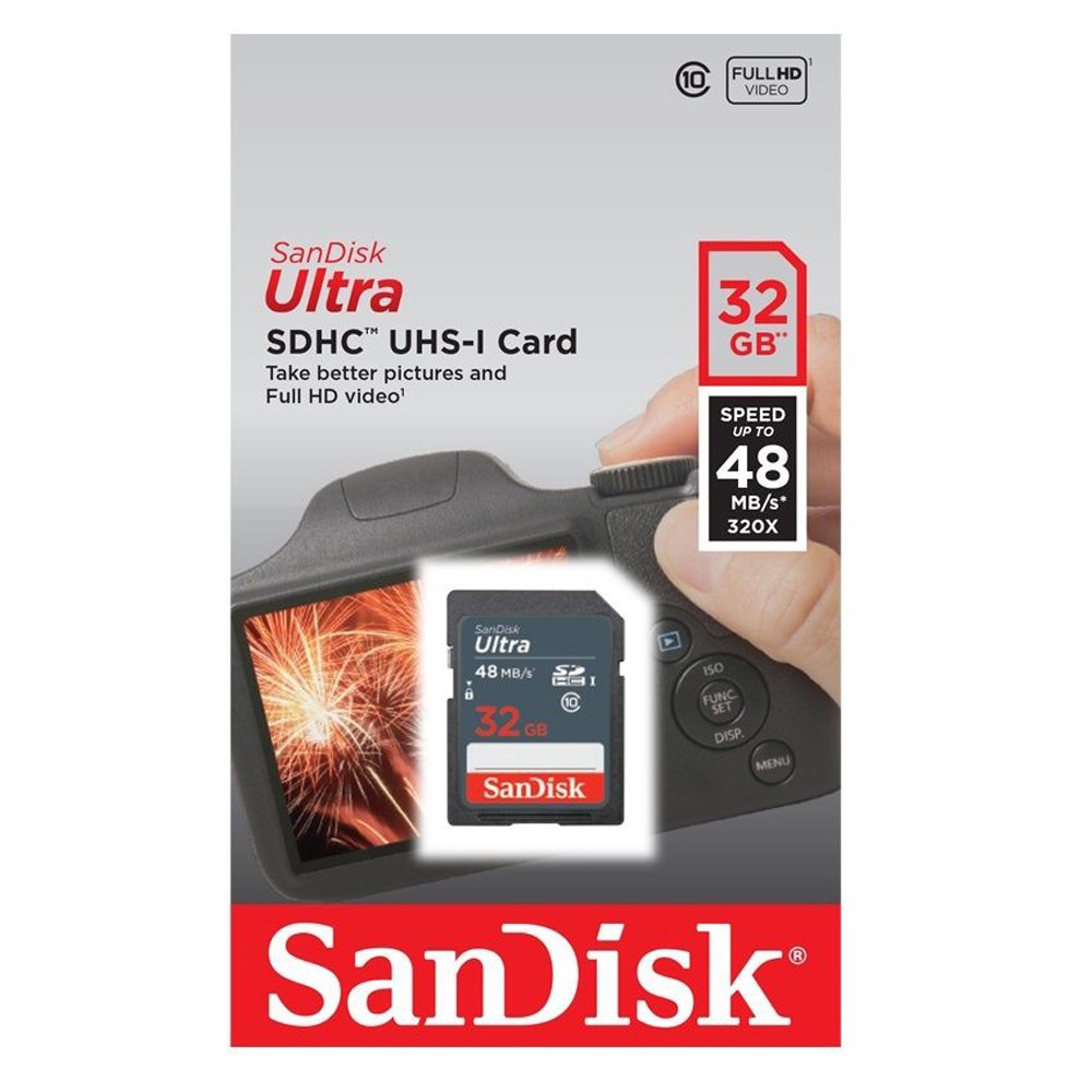 Máy ảnh﹊✵﹉[Mã ELFLASH5 giảm 20K đơn 50K] Thẻ nhớ SDHC SanDisk Ultra 32GB (48MB/s) - Hàng chính hãng | BigBuy360 - bigbuy360.vn
