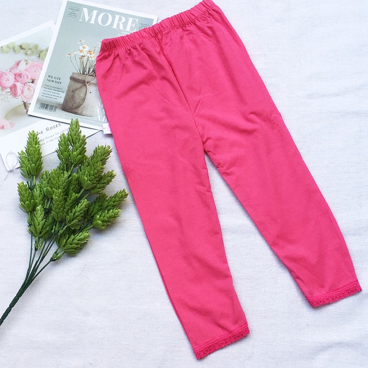 Quần legging dài bé gái thun cotton 4 chiều