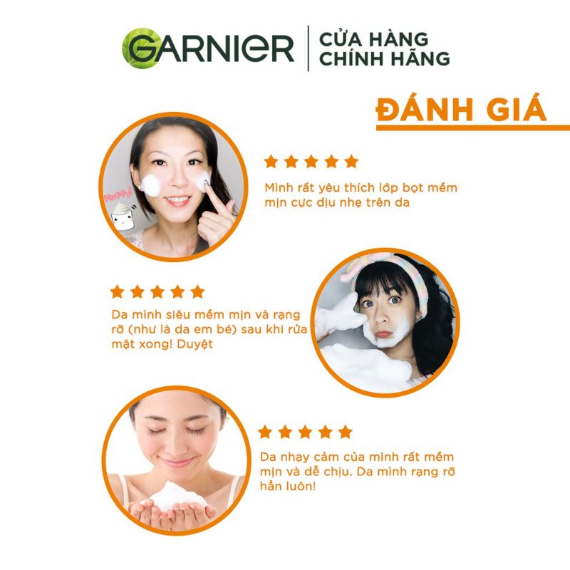 Sữa Rửa Mặt Tạo Bọt Sáng Da Garnier Whip Foam 100ml