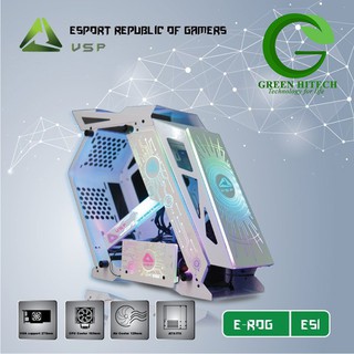 <NEW> Case VSP E-ROG ES1 Gaming Có Sẵn LED panel RGB ( Trắng - Hồng )