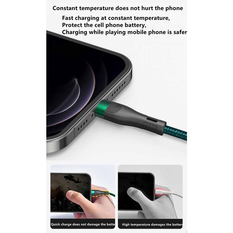 Dây cáp sạc truyền dữ liệu TWITCH Usb Type-C 3 trong 1 100W 6A 1.2m