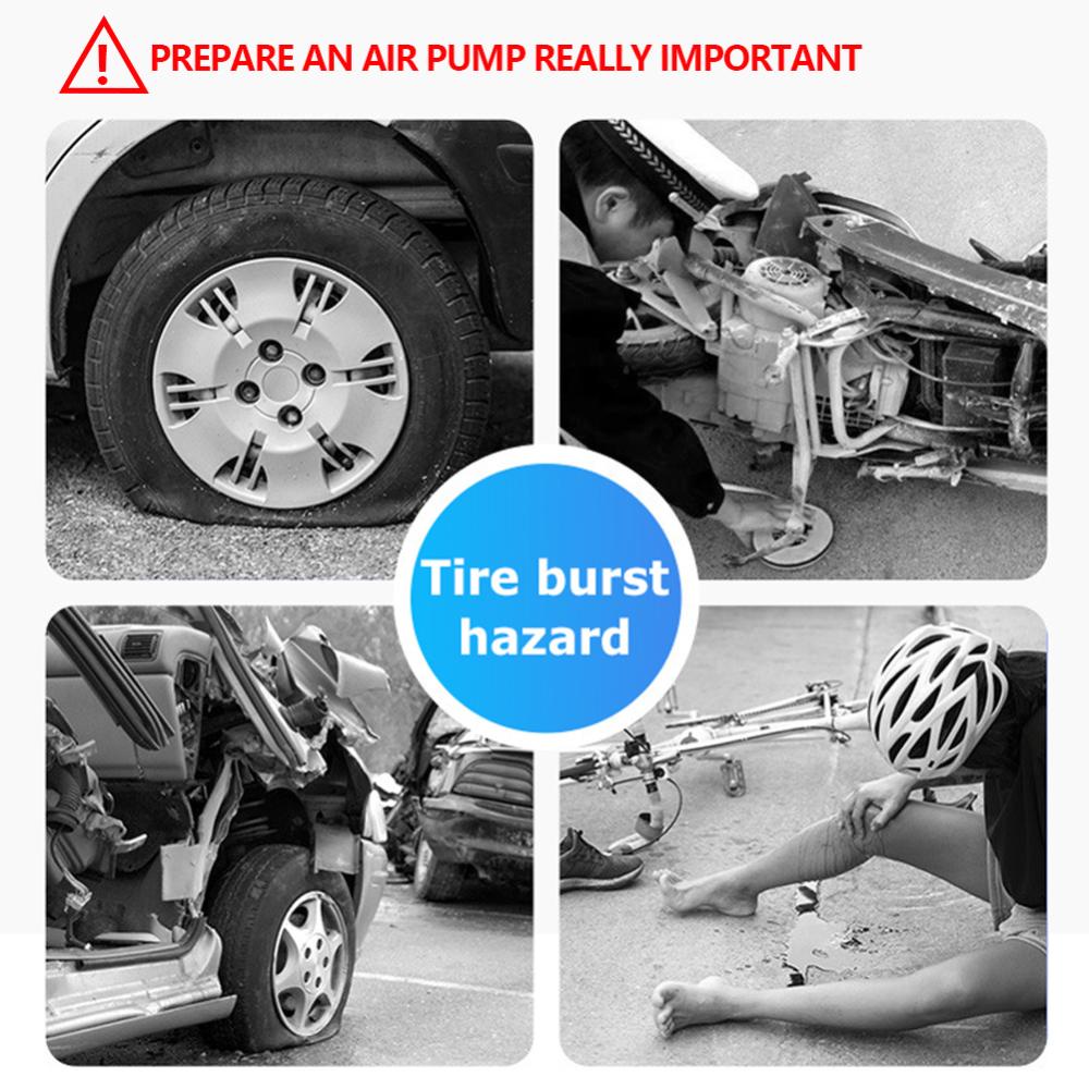 Máy Bơm Lốp Xe Kỹ Thuật Số 150 PSI DC 12V N2V3 Có Đèn LED Cho Ô Tô Xe Máy