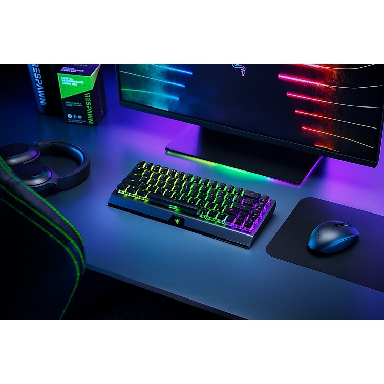 Bàn Phím Cơ Máy Tính Không Dây - Razer Blackwidow v3 Mini HyperSpeed  - Hàng Chính Hãng FPT
