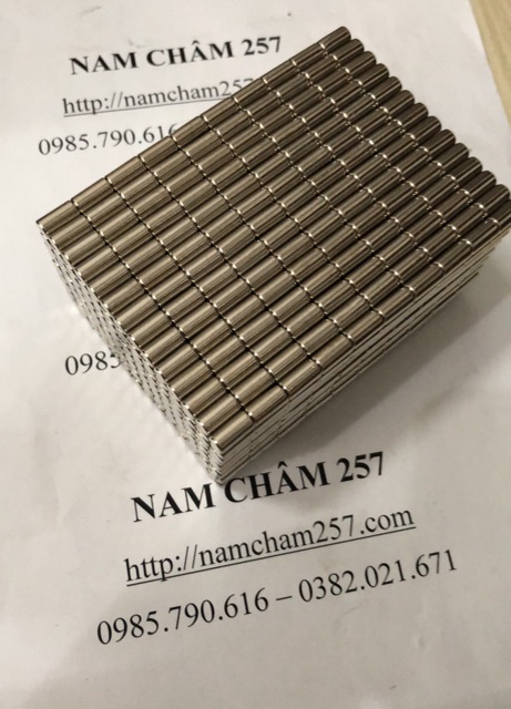 [Xả Kho] Nam châm viên 5x10mm, loạ nam châm trắng đất hiếm 5*10mm lực hút mạnh.