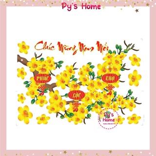 Decal tết decal trang trí 4D Mẫu truyền thống - DECAL TRANG TRÍ TẾT KHỔ LỚN
