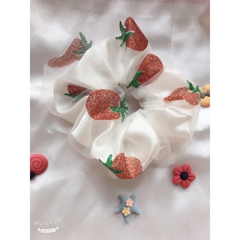 SCRUNCHIES DÂU TÂY 2 LỚP