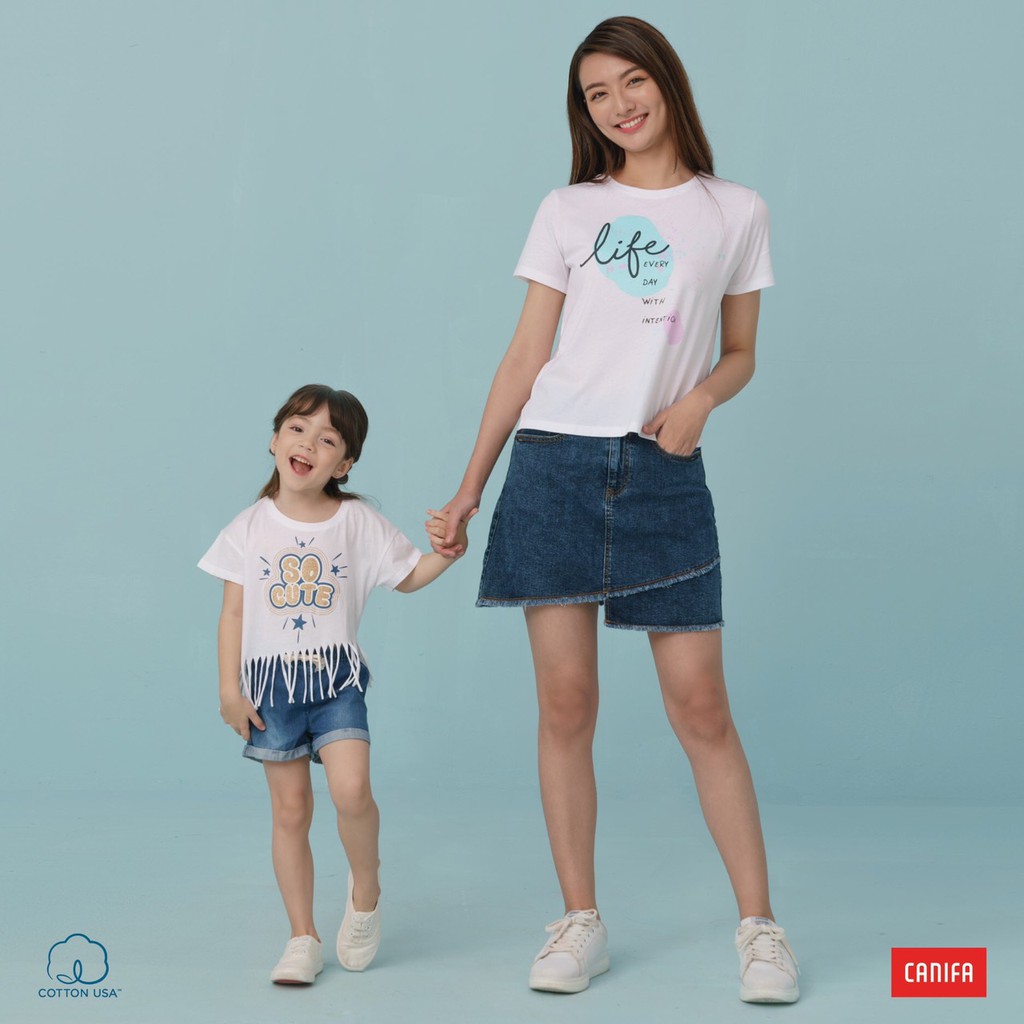 Quần short denim bé gái