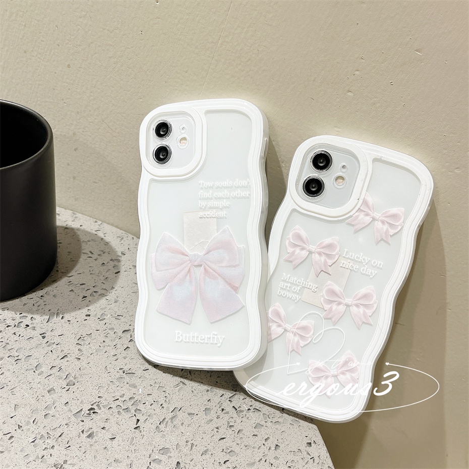 Ốp Điện Thoại Mềm Họa Tiết Thắt Nơ Thời Trang Cho iPhone 14 13 12 11 Pro Max SE2020 X XR Xs Max 7 8 Plus