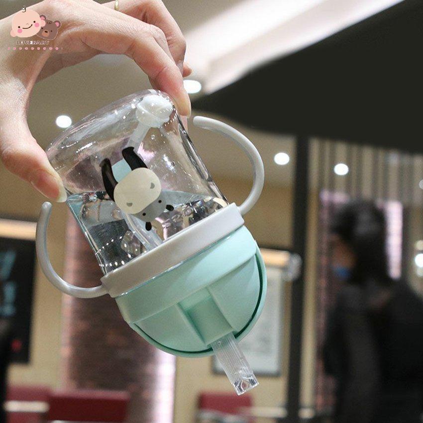 Bình Uống Nước Có Tay Cầm Và Ống Hút Tiện Dụng Cho Bé