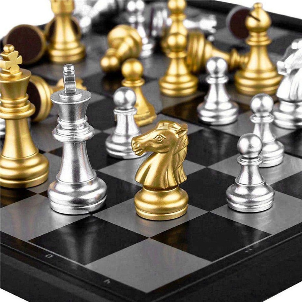 [SIÊU HOT- GIÁ SỈ] - Bộ cờ vua nam châm cao cấp (quân màu vàng, bạc) phát triển tư duy