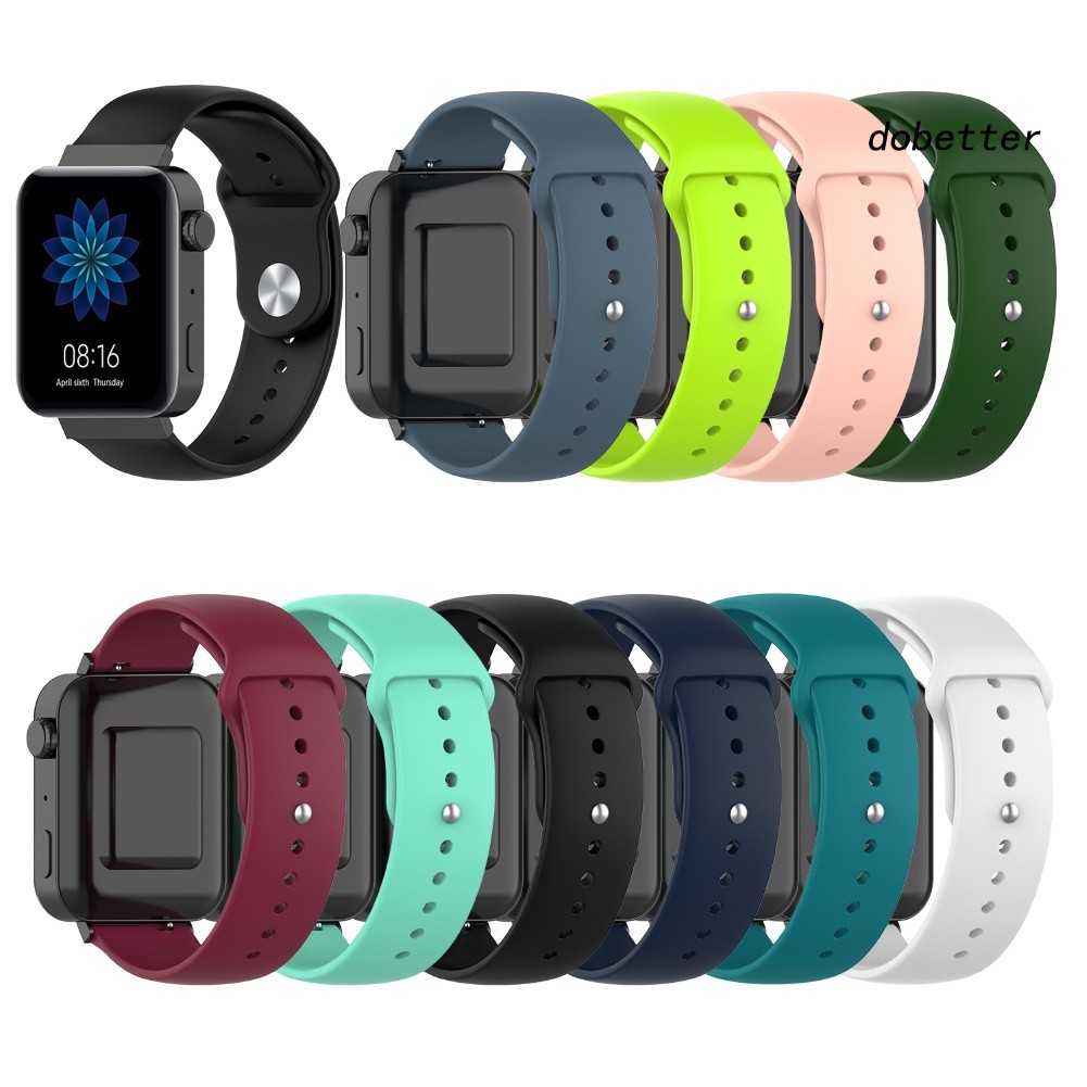 DOH_18mm Replacement Silicone Solid Color Watchband Strap for Xiao-mi Smart Watch