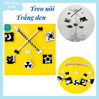 Treo Nôi Đen Trắng Handmade, Kích Thích Thị Giác Cho Bé