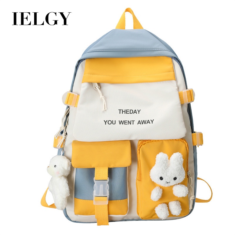 Ba lô đi học IELGY cỡ lớn phối màu ngọt ngào dễ thương