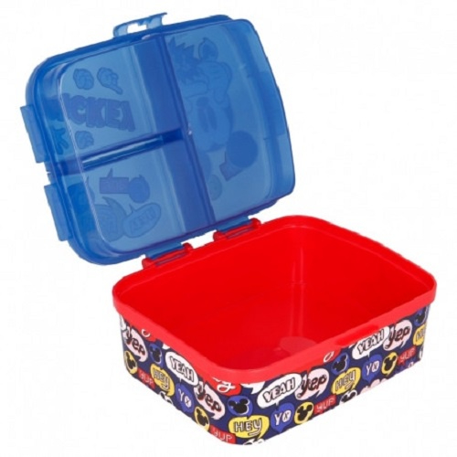 tiNiStore-Hộp đựng thức ăn 3 ngăn cao cấp Mickey tiNiToy 50120